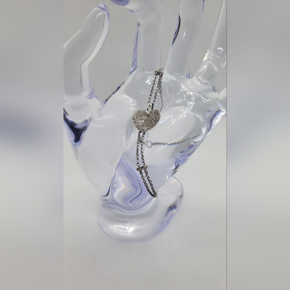 Elegant Silver Heart Pendant Necklace